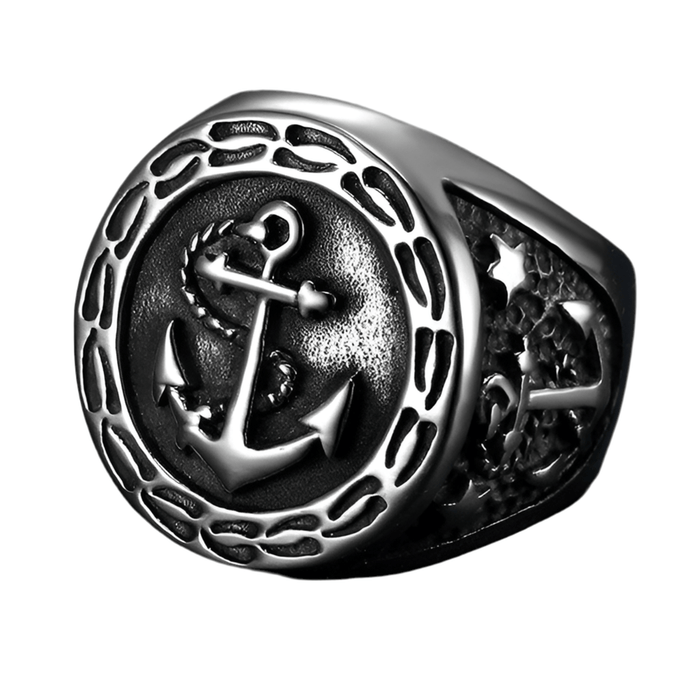 Bague Militaire Ancre Marine - LE SOLDAT