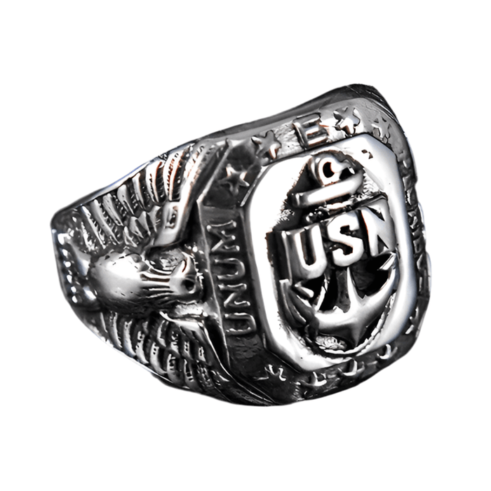 Bague Militaire US Navy (Argent) - LE SOLDAT