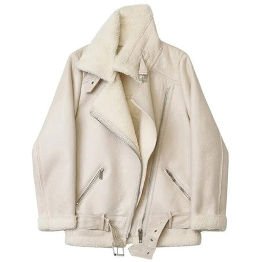 Blouson Aviateur Blanc Femme - LE SOLDAT Blanc crème / XS