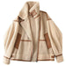 Blouson Aviateur Daim Femme - LE SOLDAT Beige / XS