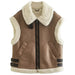 Blouson Aviateur Sans Manche - LE SOLDAT Marron / XS