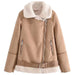 Blouson Aviateur Simili Cuir Femme - LE SOLDAT Marron clair / XS