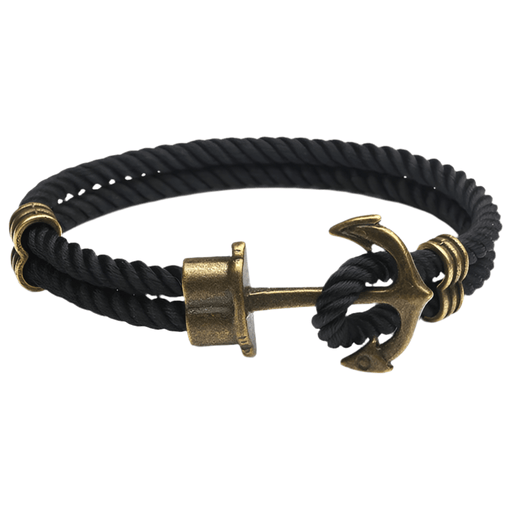 Bracelet Ancre Sens Homme - LE SOLDAT Noir