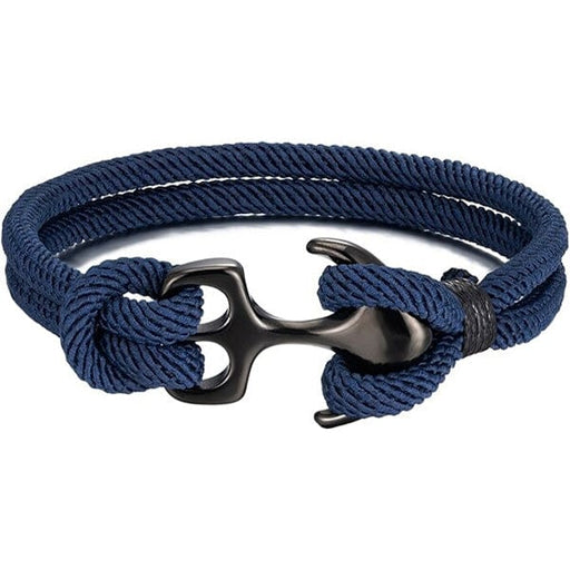 Bracelet Militaire Ancre Noir - LE SOLDAT Bleu marine / 19cm