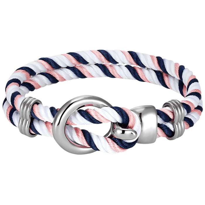 Bracelet Militaire Corde Nautique - LE SOLDAT Blanc / Rose / Bleu marine