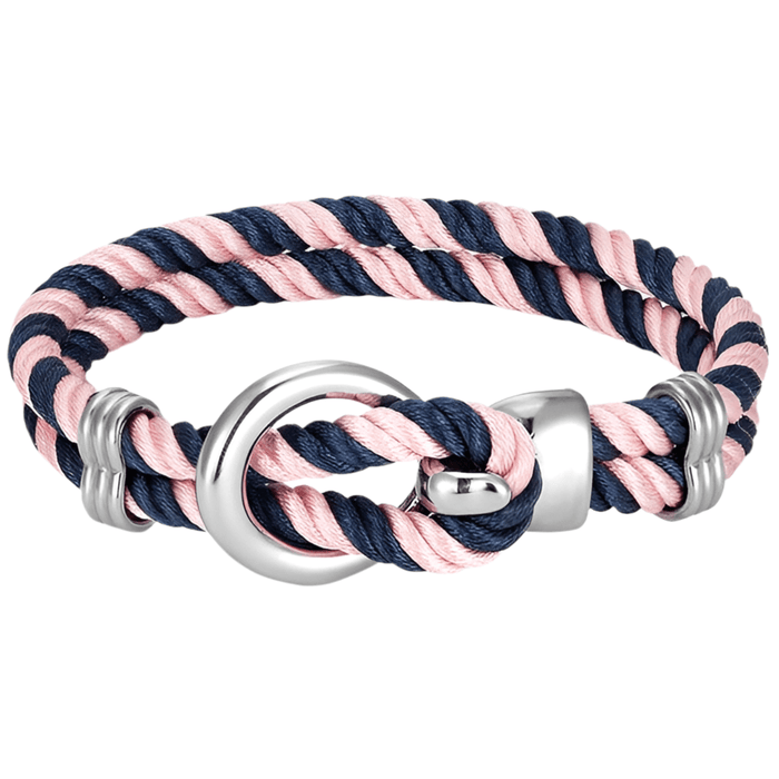 Bracelet Militaire Corde Nautique - LE SOLDAT Rose / Bleu marine