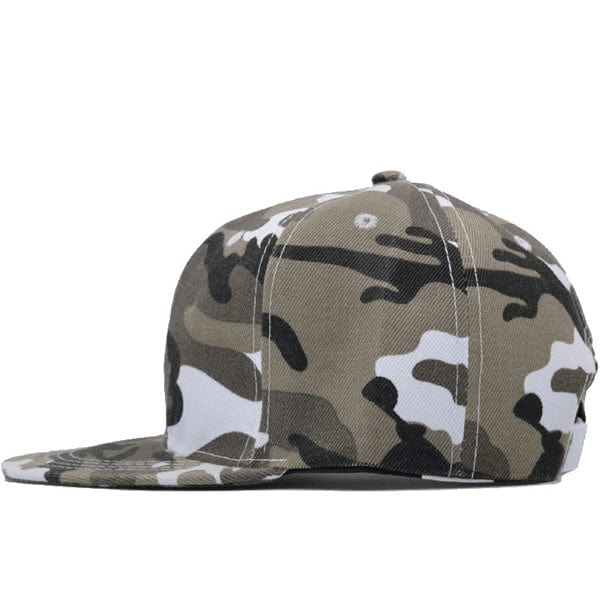 Casquette Camouflage Snapback Gris - LE SOLDAT