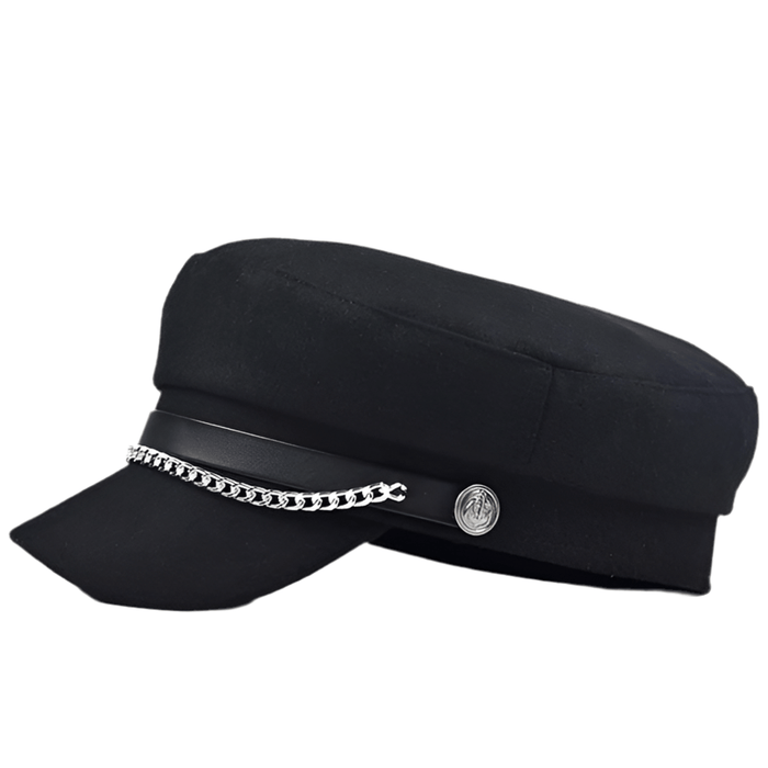 Casquette Militaire Marin Femme Noir - LE SOLDAT