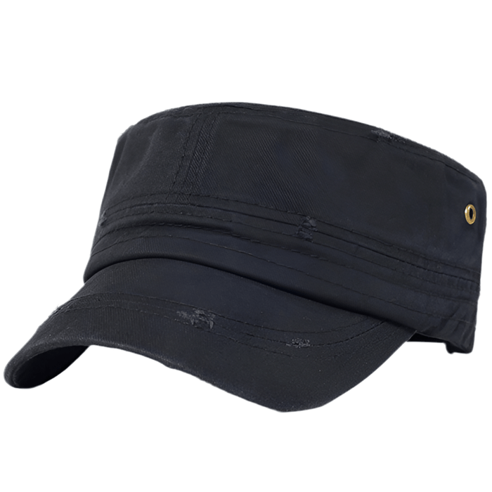 Casquette Militaire Style Officier - LE SOLDAT Noir