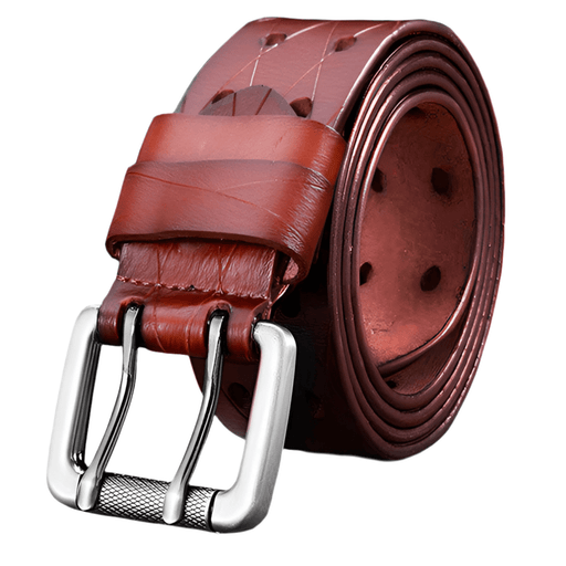 Ceinture Militaire Cuir Bordeaux - LE SOLDAT