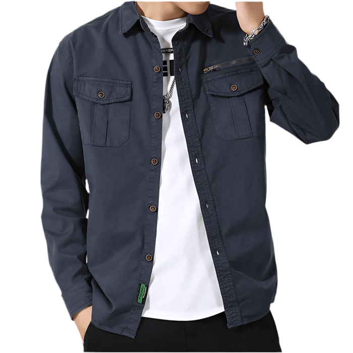 Chemise Militaire Bleu Marine - LE SOLDAT