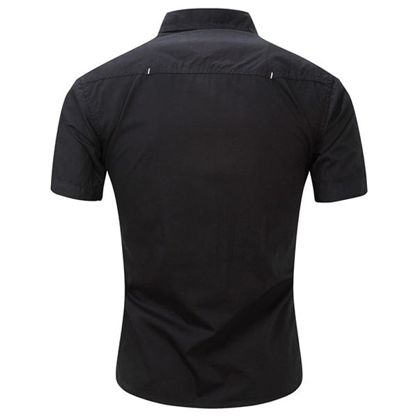 Chemise Militaire Noir Manche Courte - LE SOLDAT