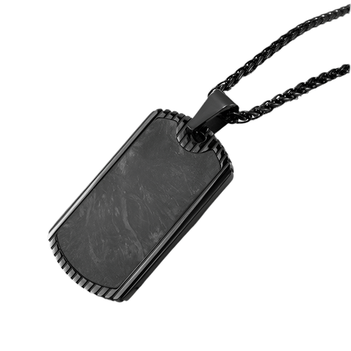 Collier Militaire Style Plaque Carbone - LE SOLDAT