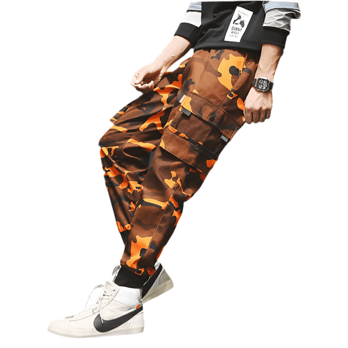 Pantalon Camouflage Imprimé Orange Homme - LE SOLDAT