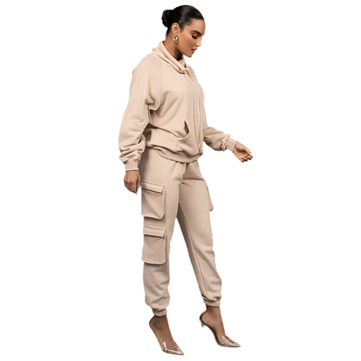 Pantalon Cargo Beige Femme Taille Haute - LE SOLDAT