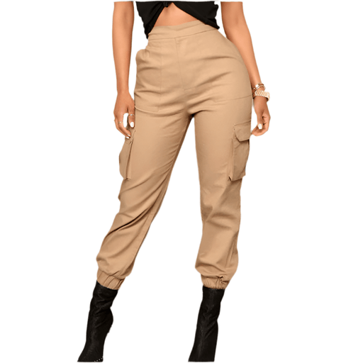 Pantalon Cargo Kaki Femme Taille Haute - LE SOLDAT