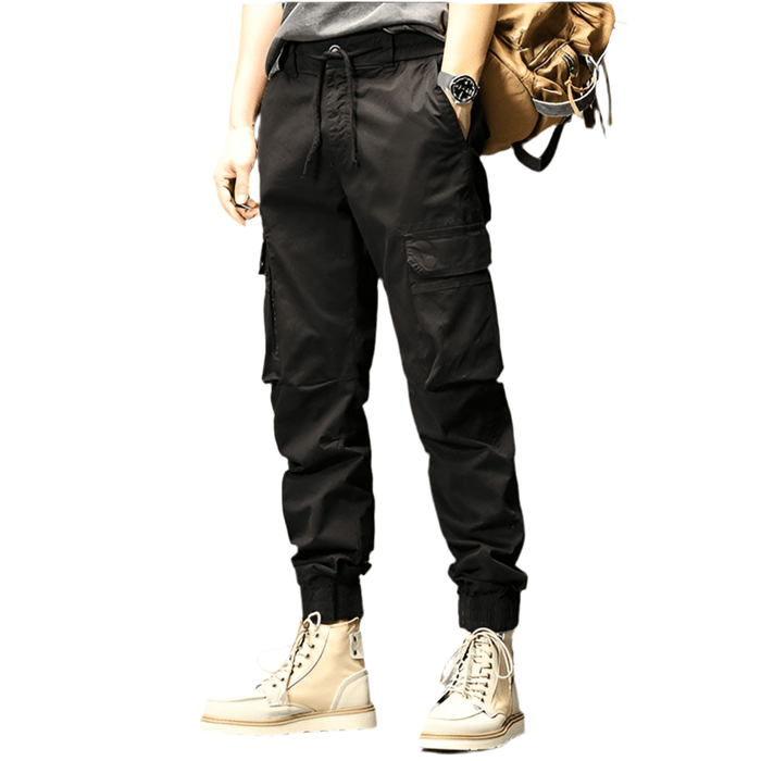 Pantalon Cargo Noir Fuselé - LE SOLDAT