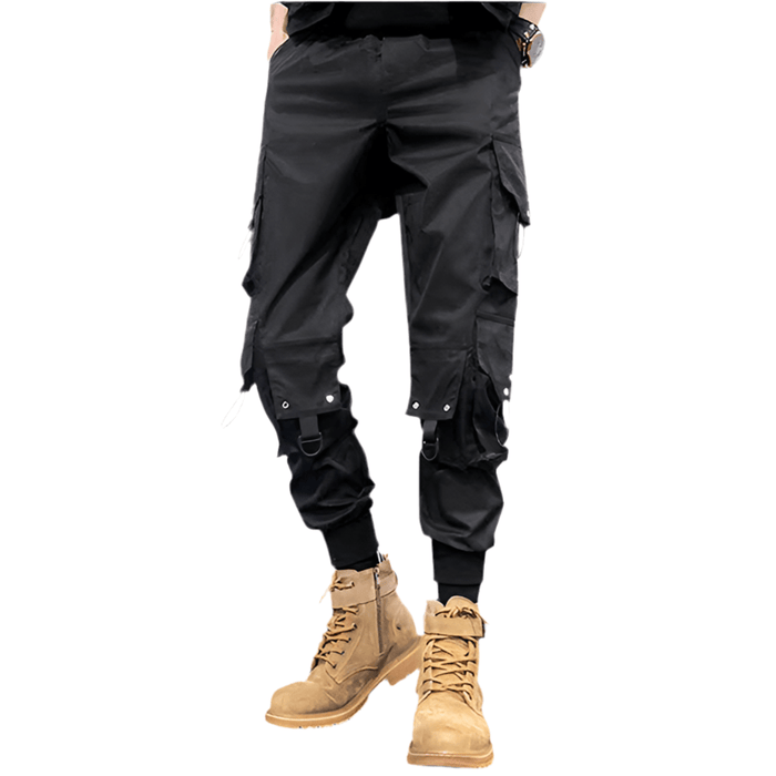 Pantalon Cargo Noir Homme Coupe Droite - LE SOLDAT