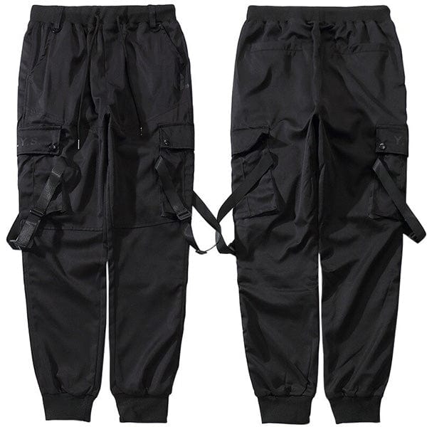 Pantalon Cargo Noir Homme Large - LE SOLDAT