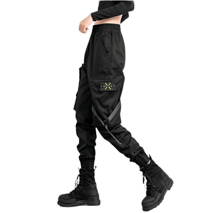 Pantalon Cargo Noir Streetwear Japonais - LE SOLDAT