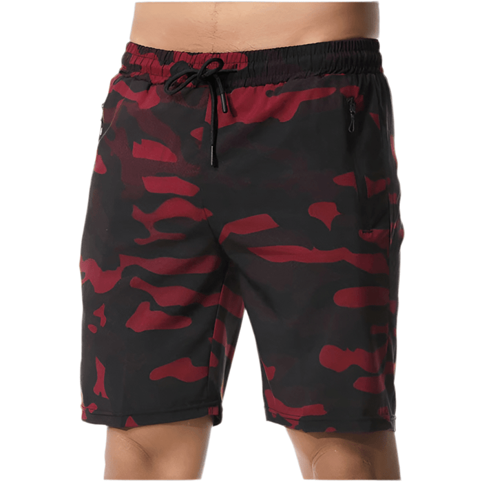 Short Camouflage Running Homme Rouge - LE SOLDAT