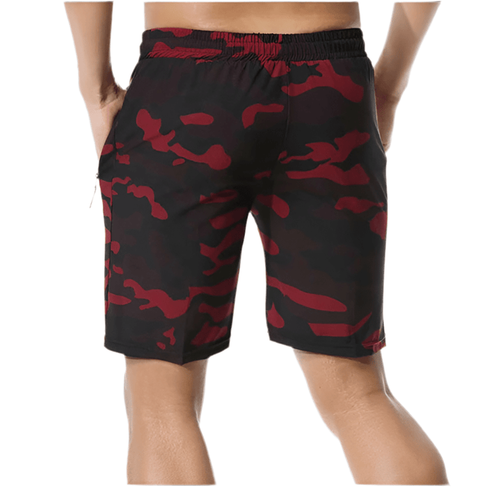 Short Camouflage Running Homme Rouge - LE SOLDAT