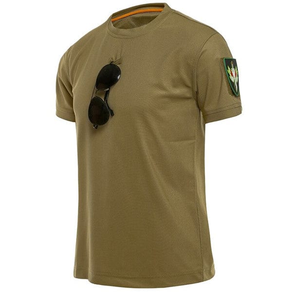 T-Shirt Militaire Homme avec Écusson - LE SOLDAT Kaki / S