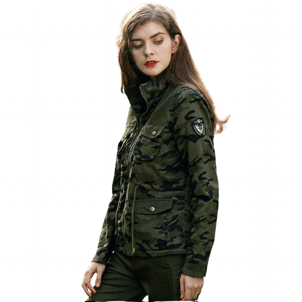 Veste Militaire Femme avec Écusson - LE SOLDAT