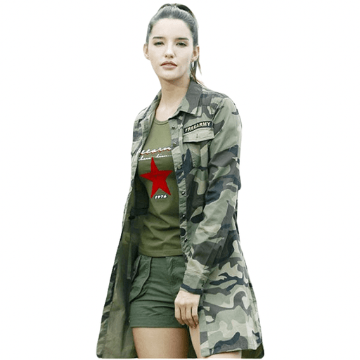 Veste Militaire Longue Imprimé Femme - LE SOLDAT